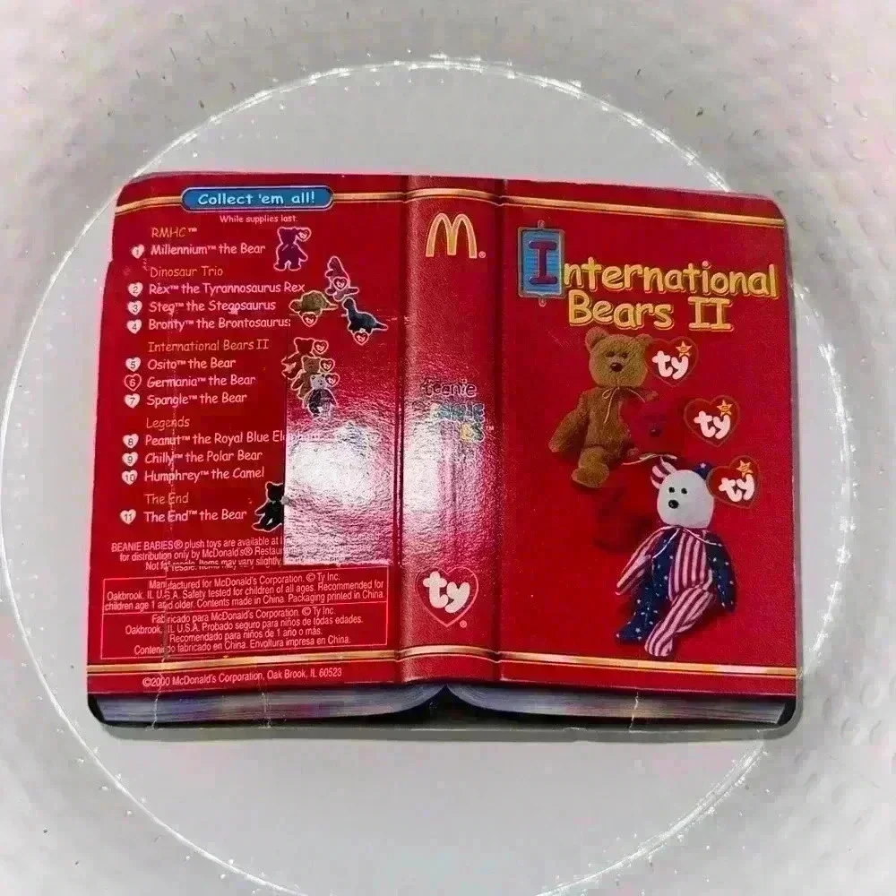 TY Teenie Beanie Baby GERMANIA Bear McDonalds Vintage International/open back
